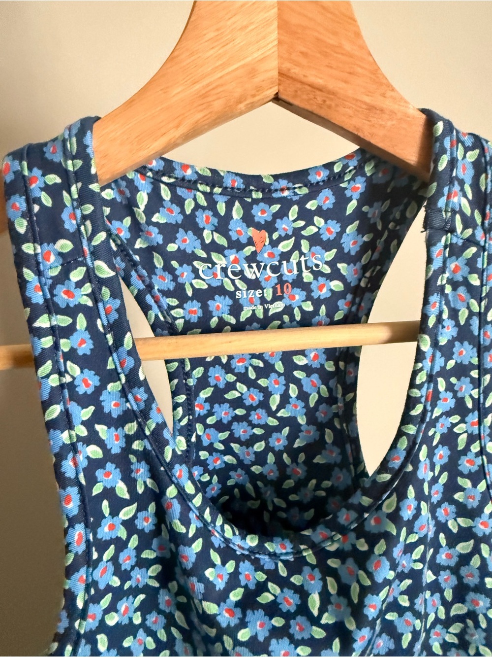 Crewcuts Girls Dress Size 10 Blue Floral Racerback Twirl Sleeveless J.Crew Kids